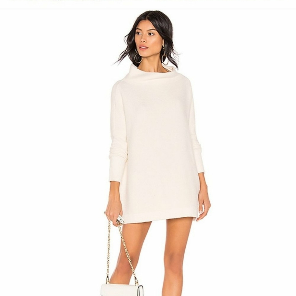 Free People Ottoman Slouchy Tunic Ecru XL sweater - Picture 6 of 9